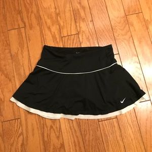 Black w/ White Trim Nike Dri-Fit Tennis Skort